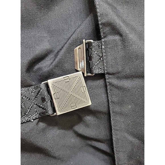 Bottega Veneta Unisex Adult Canvas Fold Top Flap Backpack Black Snap Close Strap main image 4